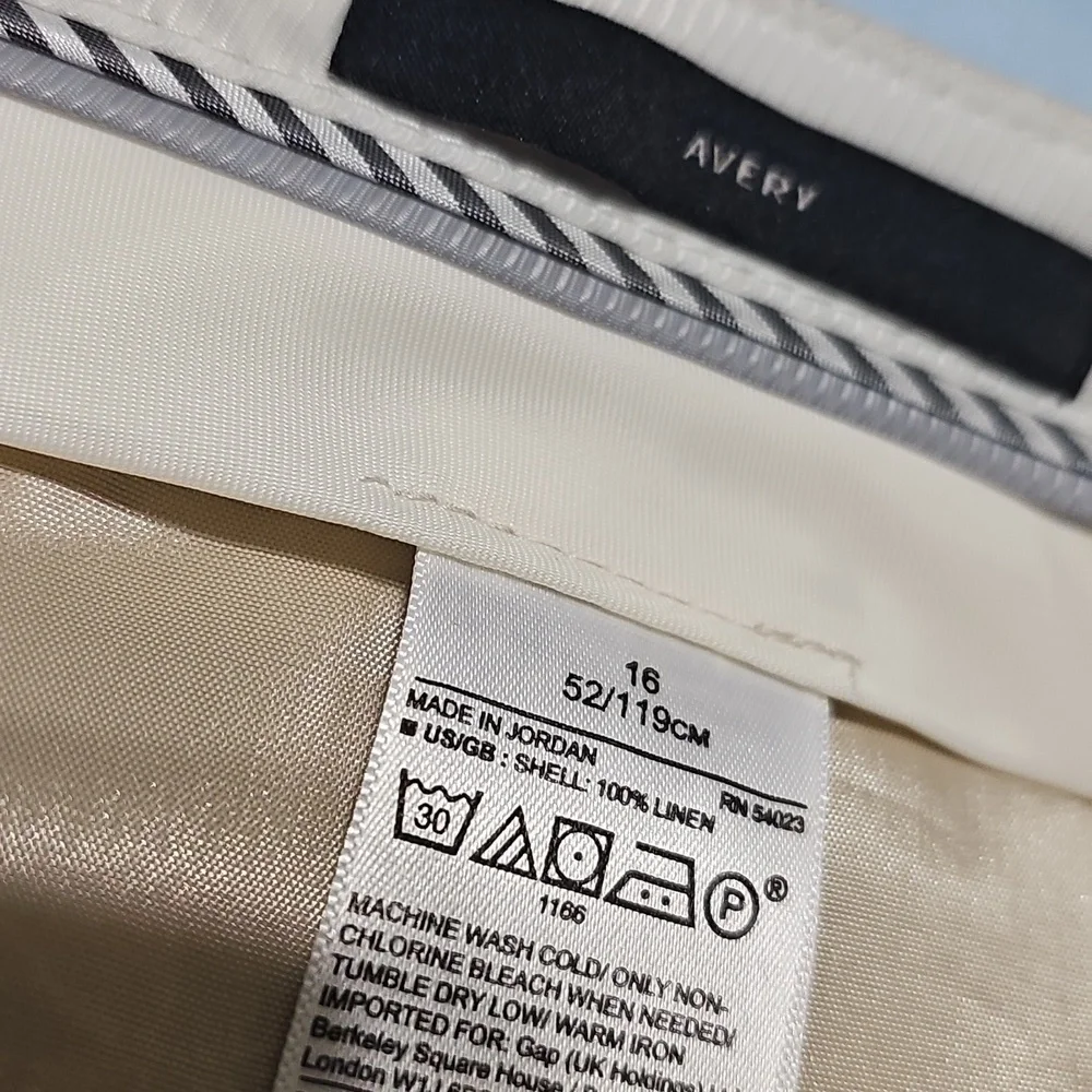 Banana‎ Republic Avery Linen High Waist Cropped Pants Size 16 NWT